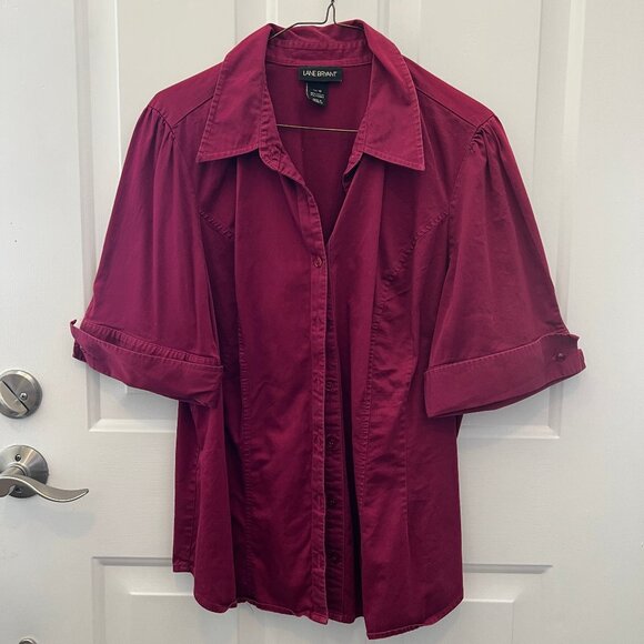 Lane Bryant short sleeve button up - Picture 1 of 4